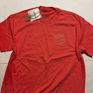 puppie love bright coral graphic tshirt